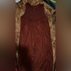 Maurices maroon lace dress size XS